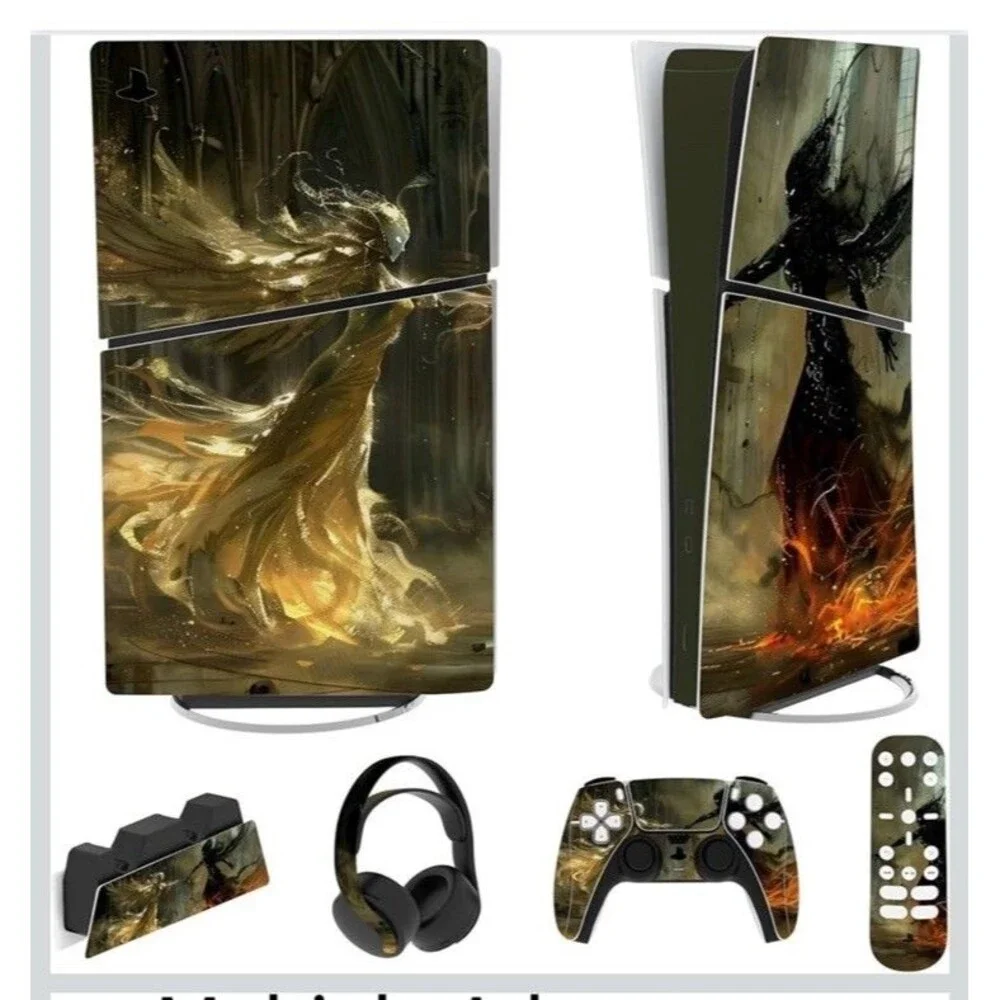 PLAYVITAL PLAYSTATION 5 Skins 5 Piece Set Encounter Console Remote Headphones